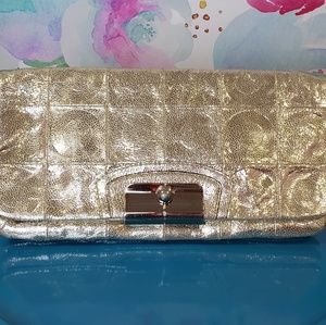 Coach Gold Metallic Clutch